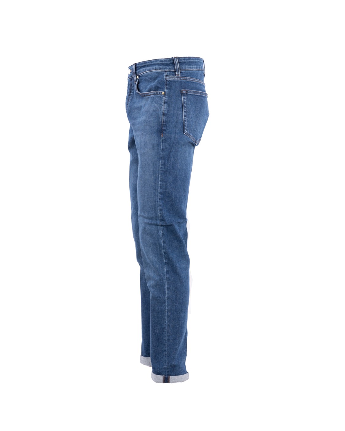 shop DON THE FULLER Saldi Jeans: Don The Fuller jeans "Wilson".
Regular fit.
Lavaggio blu scuro.
Bottone oro, cerniera lampo, salpa in pelle beige, pallino e cuciture beige.
Composizione:  99% cotone 1% elastan.
Made in Italy.. WILSON DTFIGIRB-D number 8114776